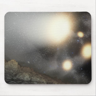 The night sky as seen from a hypothetical plane mouse mat