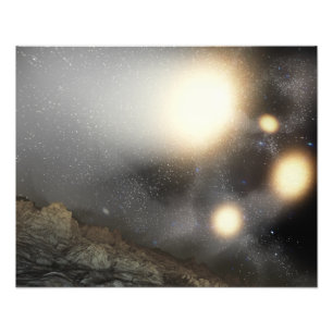 The night sky as seen from a hypothetical plane photo print