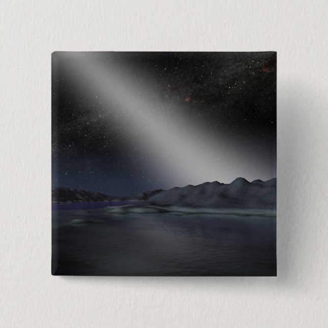 The night sky from a hypothetical alien planet 15 cm square badge (Front)