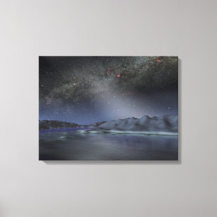 The night sky from a hypothetical alien planet 2 canvas print
