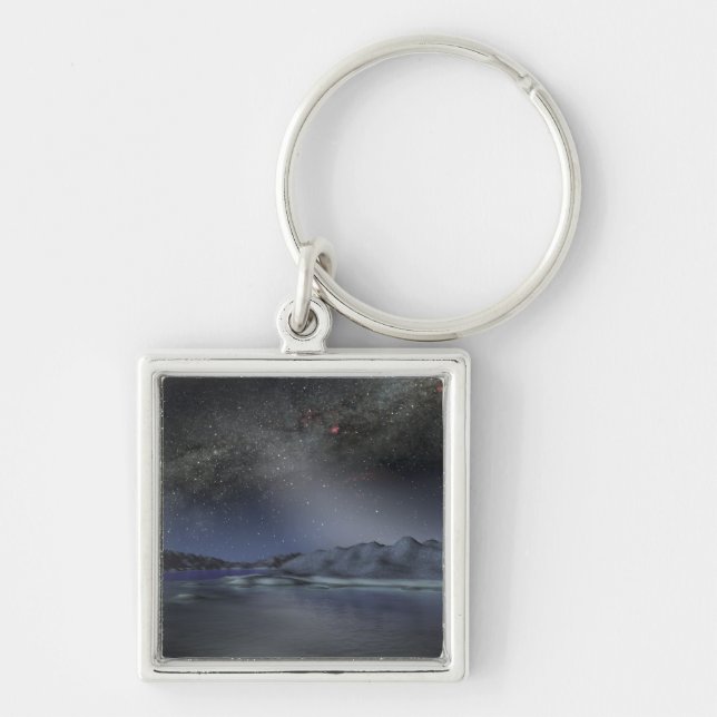 The night sky from a hypothetical alien planet 2 key ring (Front)
