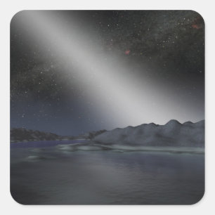 The night sky from a hypothetical alien planet square sticker