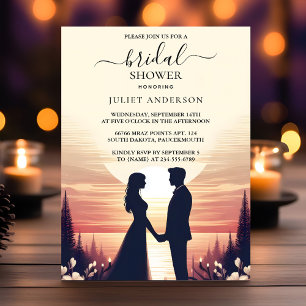The Night Sunset Moon Cloud Twilight Bridal Shower Invitation