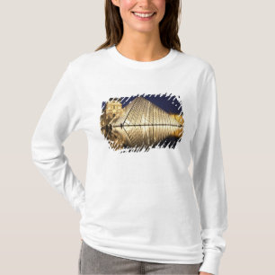 The night view of the glass Pyramid of Musee du T-Shirt