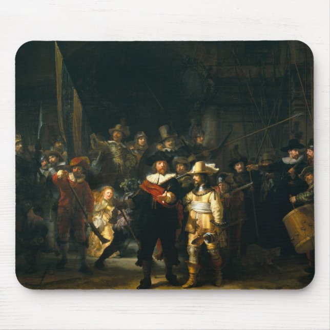 The Night Watch - Rembrandt Mouse Mat (Front)