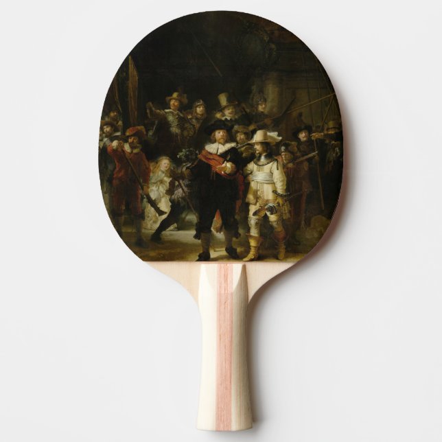 The Night Watch-Rembrandt Ping Pong Paddle (Front)