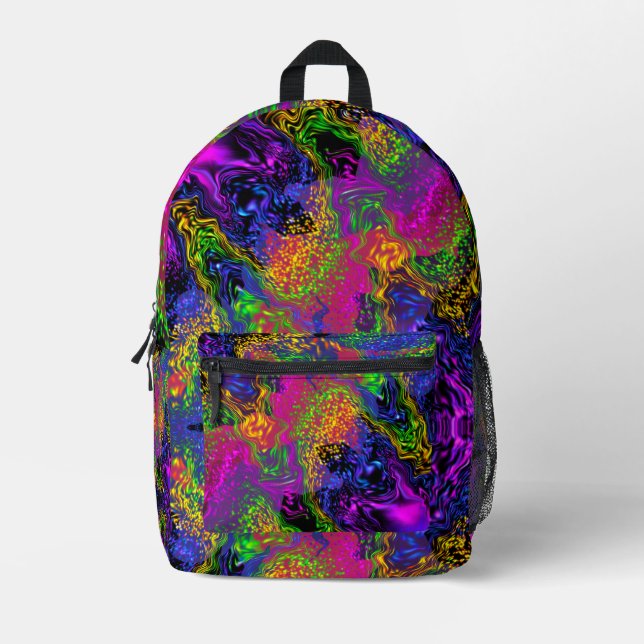 The Nightly Abstract Printed Backpack (Front)