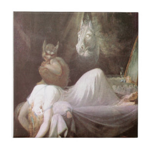 The Nightmare: Henry Fuseli; 18th c. Tile