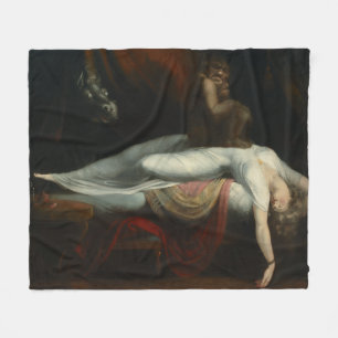 The Nightmare Henry Fuseli Painting Fleece Blanket