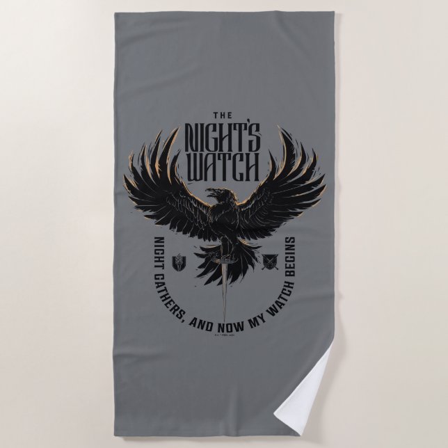 The Night's Watch Motto Beach Towel (Front)