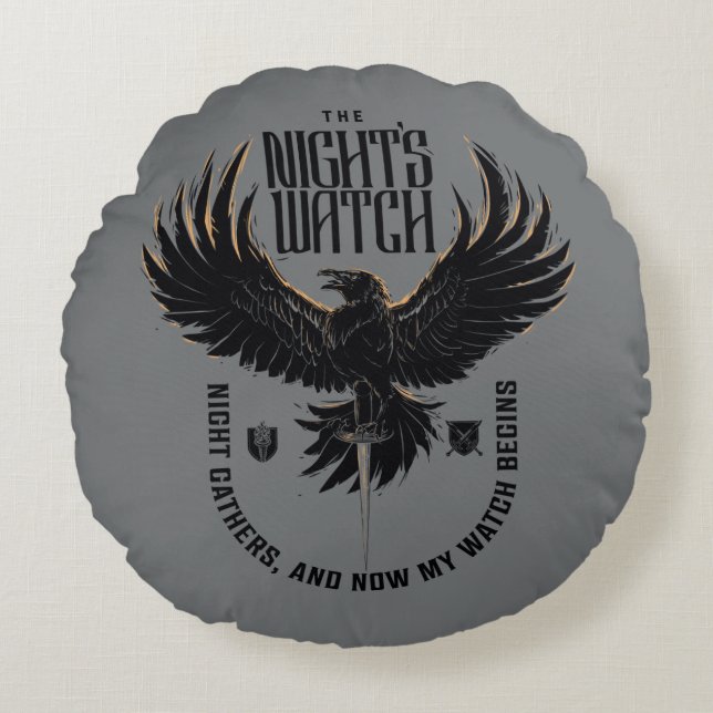 The Night's Watch Motto Round Cushion (Front)