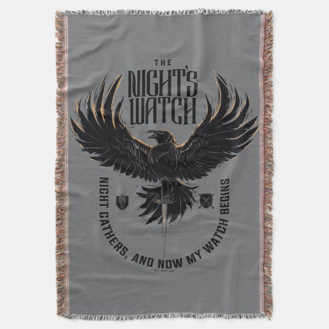 The Night's Watch Motto Throw Blanket (Front Vertical)