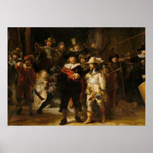 The Nightwatch by Rembrandt of Rijn Poster (Front)