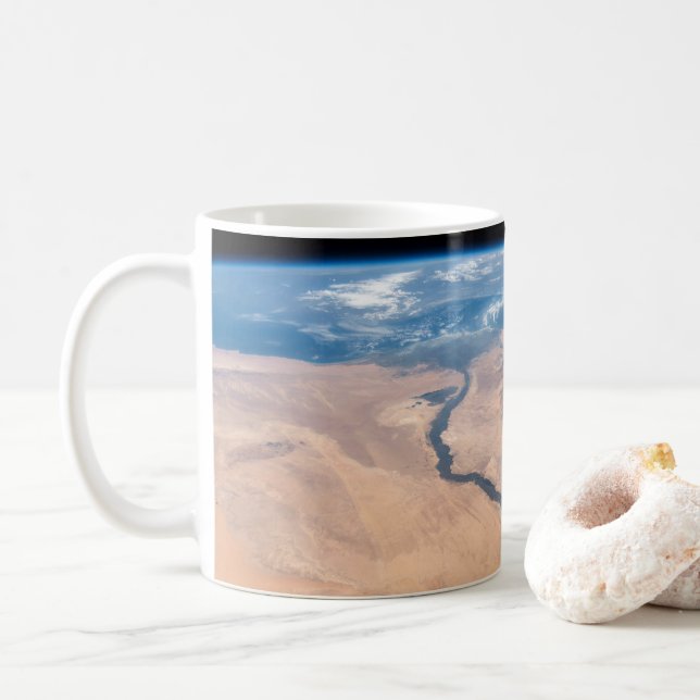 The Nile River, Red Sea And Mediterranean Sea. Coffee Mug (With Donut)