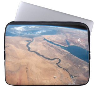 The Nile River, Red Sea And Mediterranean Sea. Laptop Sleeve