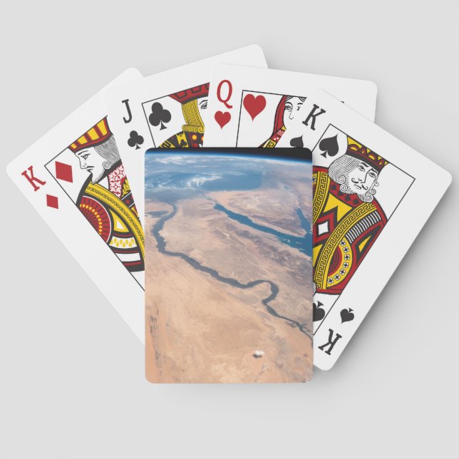 The Nile River, Red Sea And Mediterranean Sea. Playing Cards (Back)