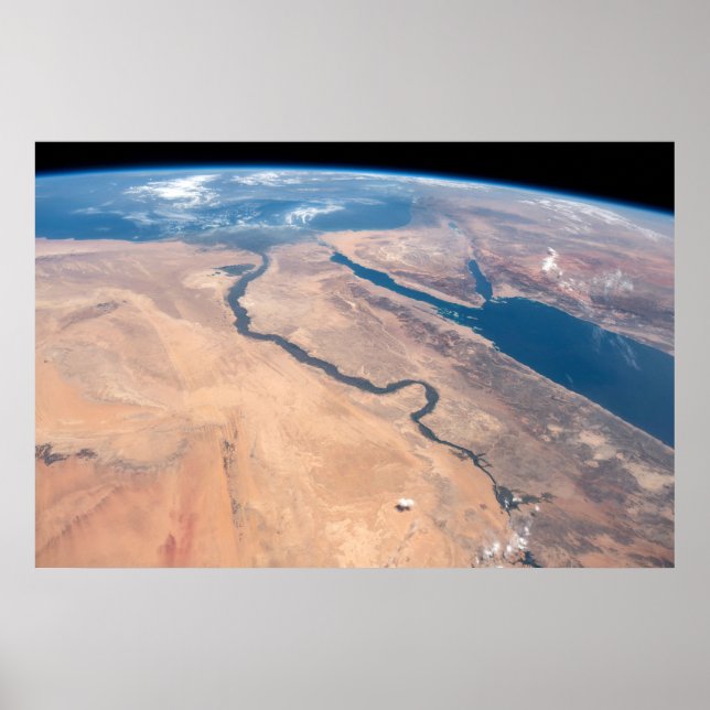 The Nile River, Red Sea And Mediterranean Sea. Poster (Front)