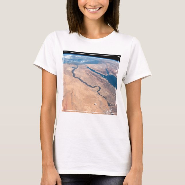 The Nile River, Red Sea And Mediterranean Sea. T-Shirt (Front)