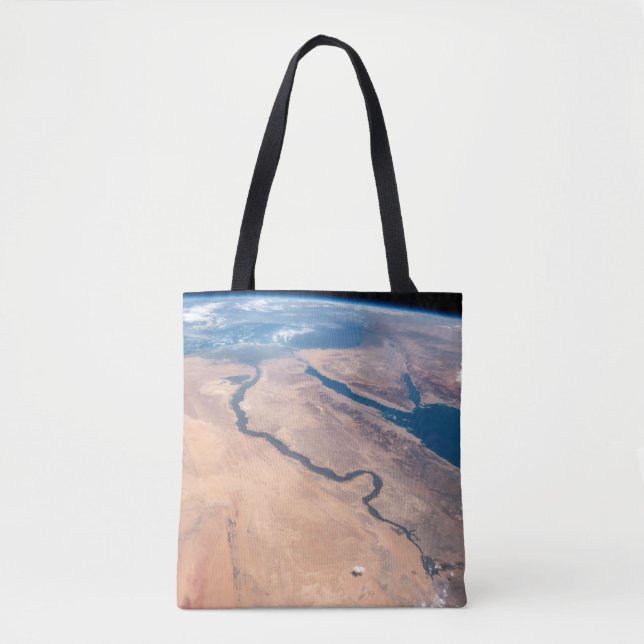The Nile River, Red Sea And Mediterranean Sea. Tote Bag (Front)
