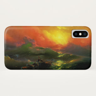 The Ninth Wave (Stormy Sea with Red Sunset) iPhone X Case