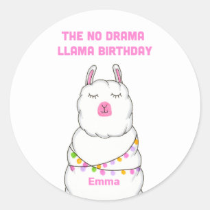 The No Drama Llama  Classic Round Sticker