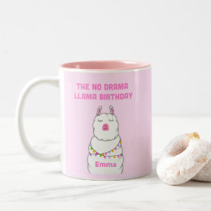 The No Drama Llama  Two-Tone Coffee Mug