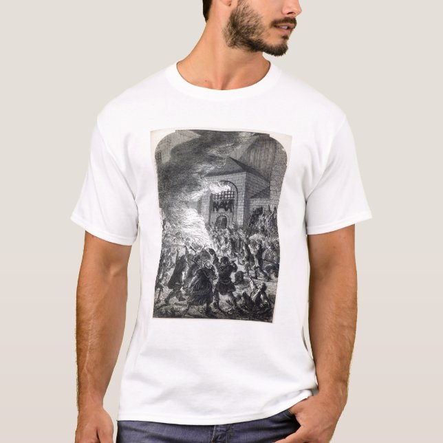 The 'No Popery' rioters burning the prison T-Shirt (Front)