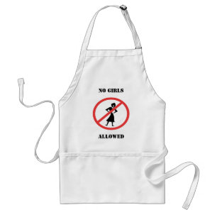 The no symbol pictogram No Girls Allowed Standard Apron