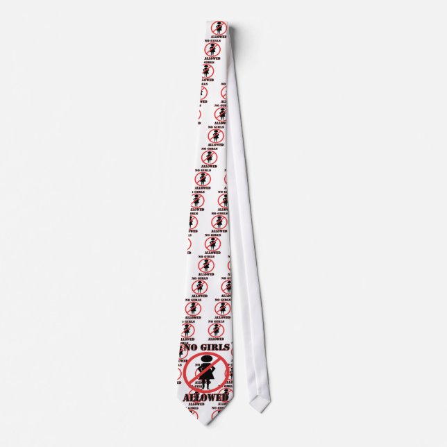 The no symbol pictogram No Girls Allowed Tie (Front)