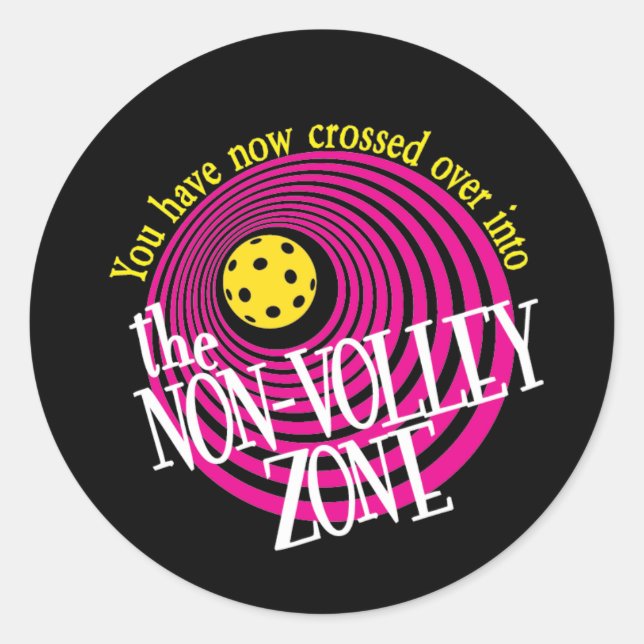 The No-Volley Zone Classic Round Sticker (Front)