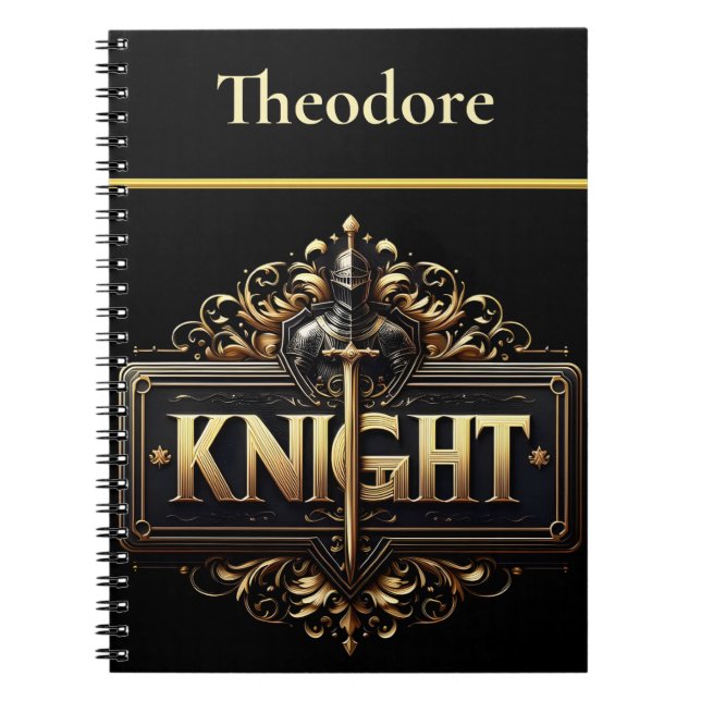 The Noble Knight Emblem Notebook (Front)