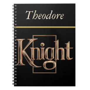The Noble Knight luxurious Emblem Notebook