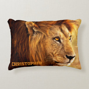The Noble Lion Photograph Decorative Cushion