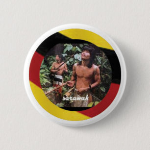 The nomadic native of Borneo Island 6 Cm Round Badge