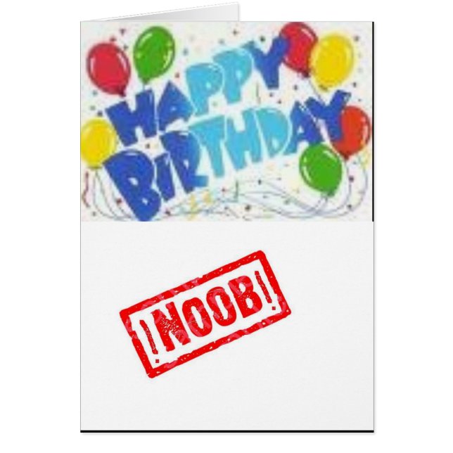 the noob card (Front)