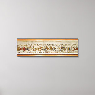 The Norman cavalry attacks the English Canvas Print
