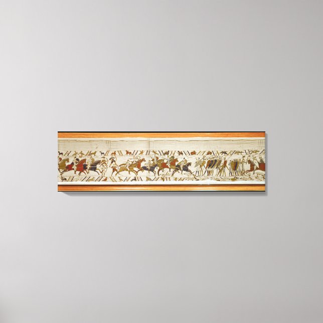 The Norman cavalry attacks the English Canvas Print (Front)