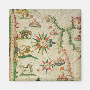 The North African Coast, from a nautical atlas Magnet