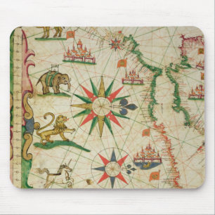 The North African Coast, from a nautical atlas Mouse Mat