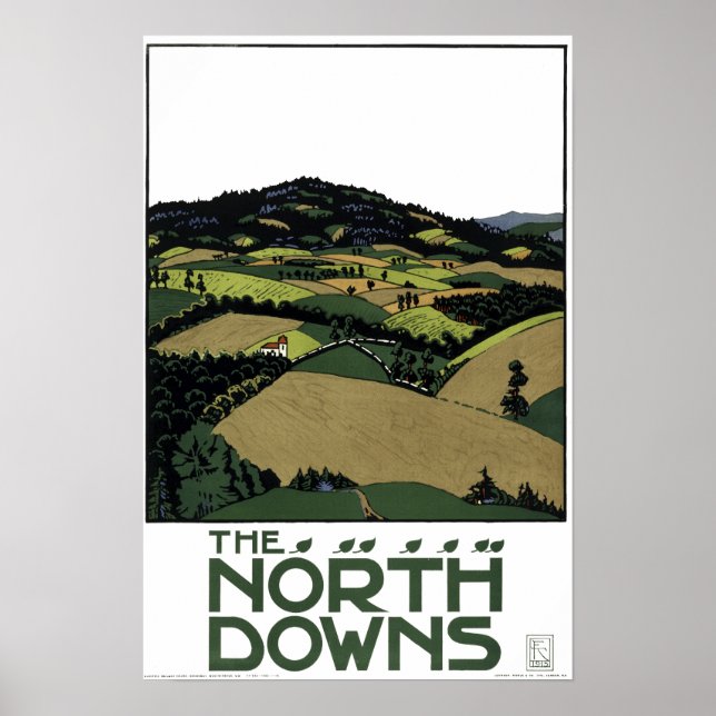 The North Downs by Edward McKnight Kauffer Poster (Front)