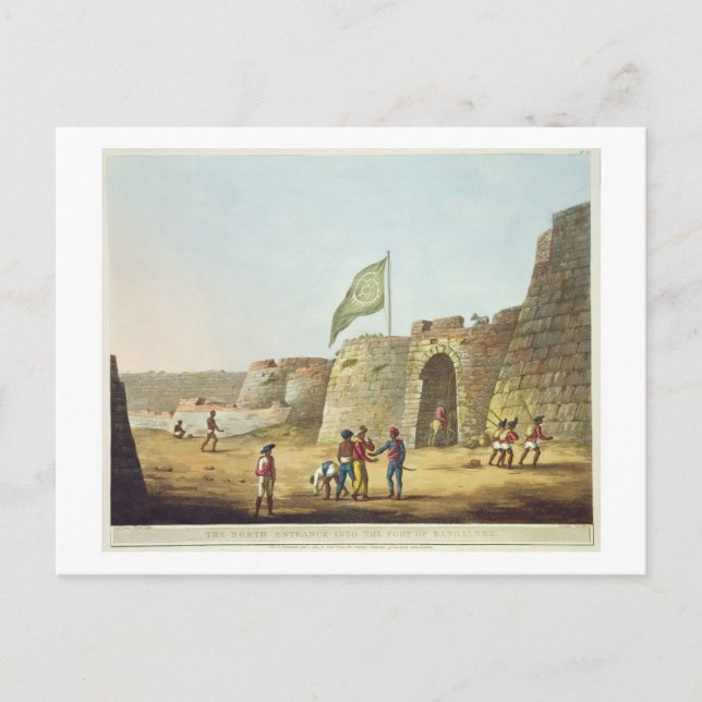 The North Entrance into the Fort of Bangalore, pla Postcard (Front)