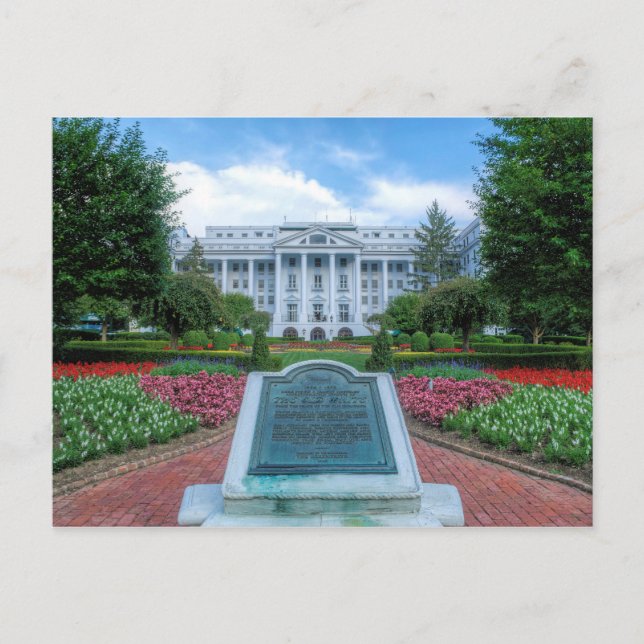 The North Entrance of The Greenbrier Postcard (Front)