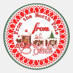 The North Pole from Santa Classic Round Sticker