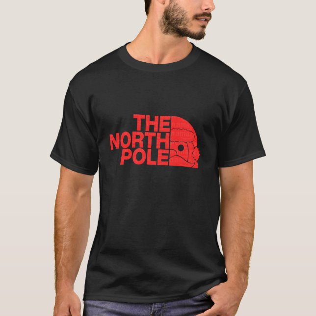 The North Pole Funny Christmas T-Shirt (Front)