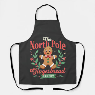 The North Pole Gingerbread Bakery Christmas Apron