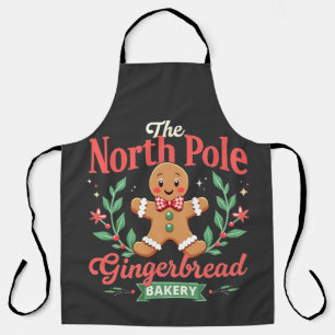 The North Pole Gingerbread Bakery Christmas Apron