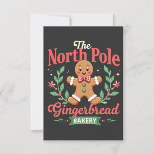 The North Pole Gingerbread Bakery Christmas  Invitation