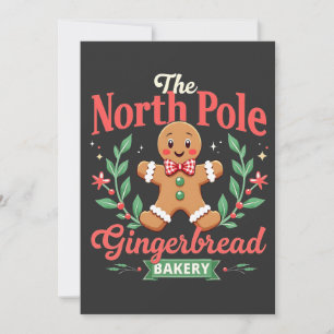 The North Pole Gingerbread Bakery Christmas  Invitation