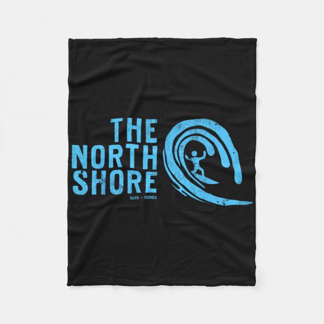 The North Shore Oahu Hawaii  Fleece Blanket (Front)