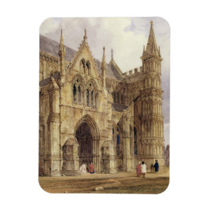 The North-West Porch of Salisbury Cathedral, 1832 Magnet